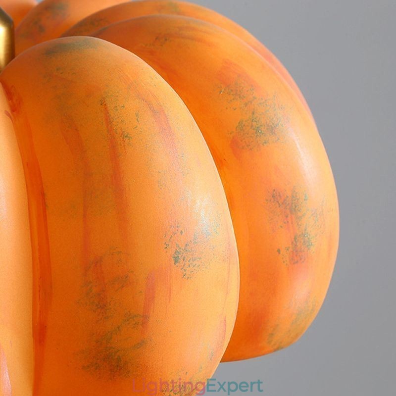 Single Head Pumpkin Pendant Light Japanese Retro Ceiling Light