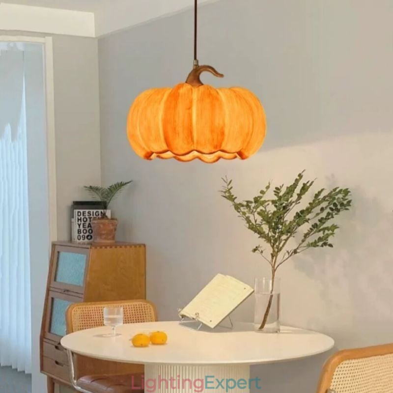 Creative Pumpkin Pendant Light Japanese Retro Ceiling Light Ceiling Lamp
