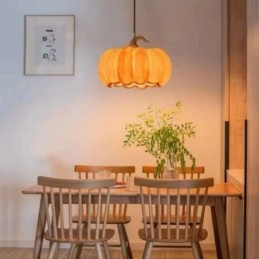 Creative Pumpkin Pendant Light Japanese Retro Ceiling Light Ceiling Lamp