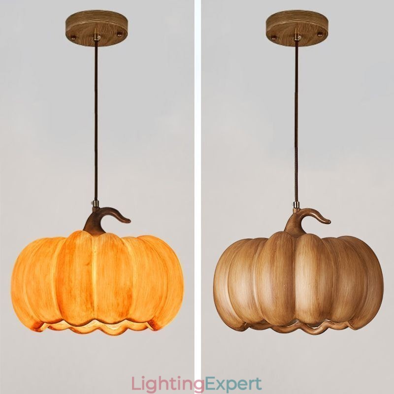 Creative Pumpkin Pendant Light Japanese Retro Ceiling Light Ceiling Lamp