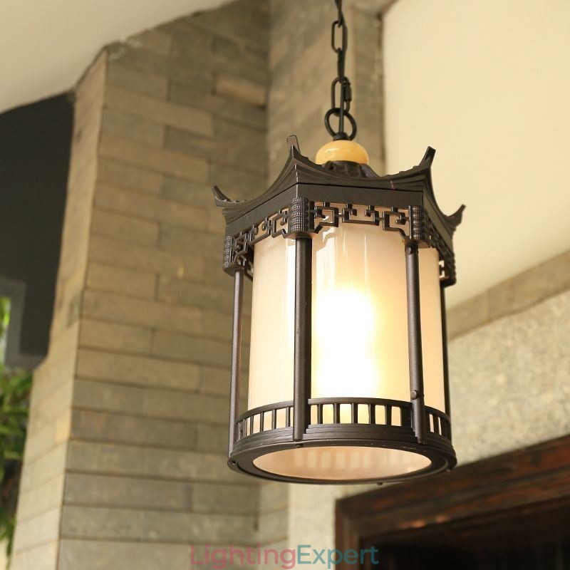 Chinese Outdoor Light Waterproof Hexagon Gazebo Pendant Light