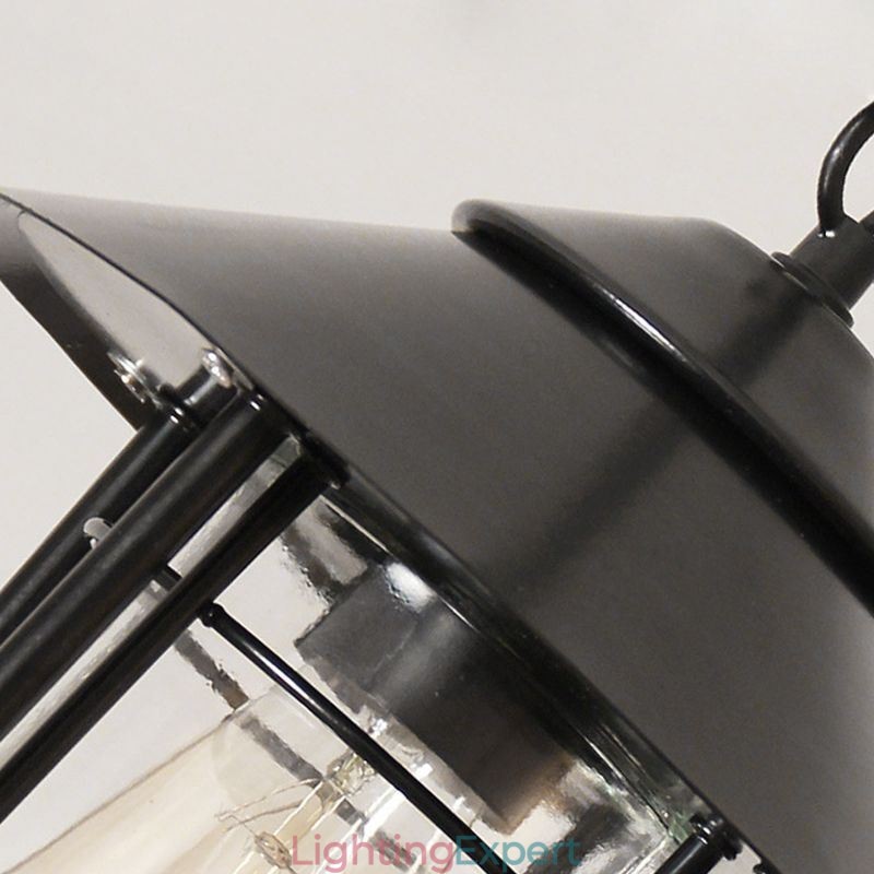 American Retro Outdoor Light Waterproof Birdcage Shape Pendant Light Garden