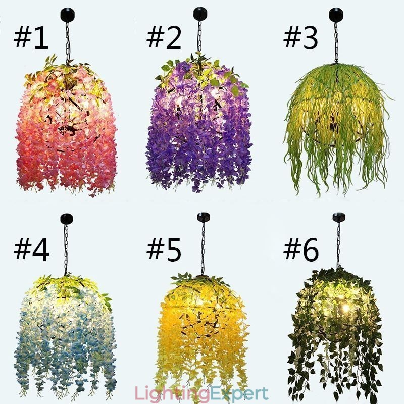 Modern Plant Light Decorative Industial Style Chandelier Shop Music