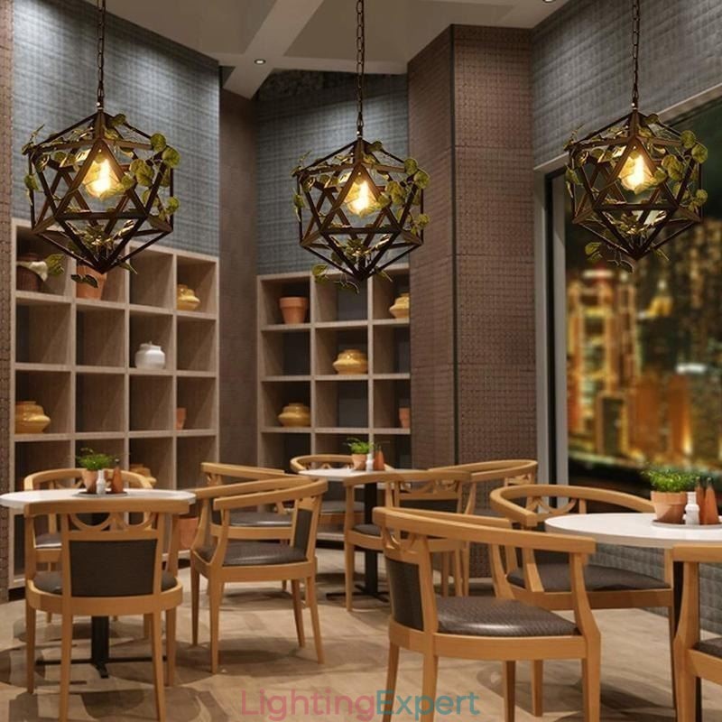 Industrial Vintage Pendant Light Iron Birdcage Pendant Lamp