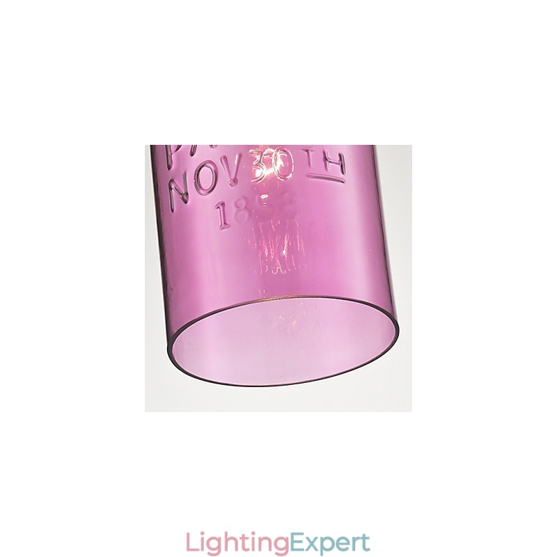 1 Light Modern Glass Pendant Light in Transparent Bubble Design