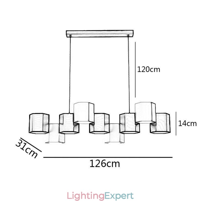 Modern Hexagonal Hanging Light Creative Combination Pendant Lamp