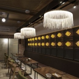 Luxury Tassel Pendant Light Round Chandelier