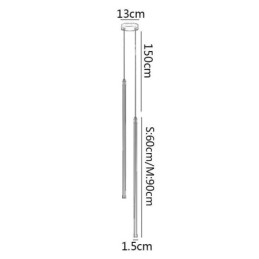 Pendant Light Nordic Long Tube Hanging Lamp Island