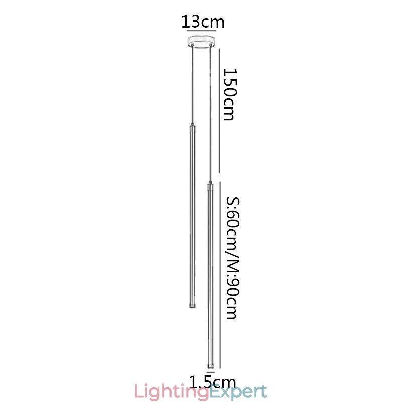 Pendant Light Nordic Long Tube Hanging Lamp Island