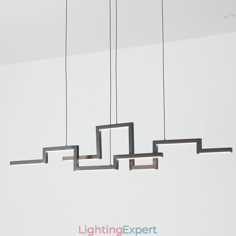 Modern Pendant Light Acrylic Black Chandelier