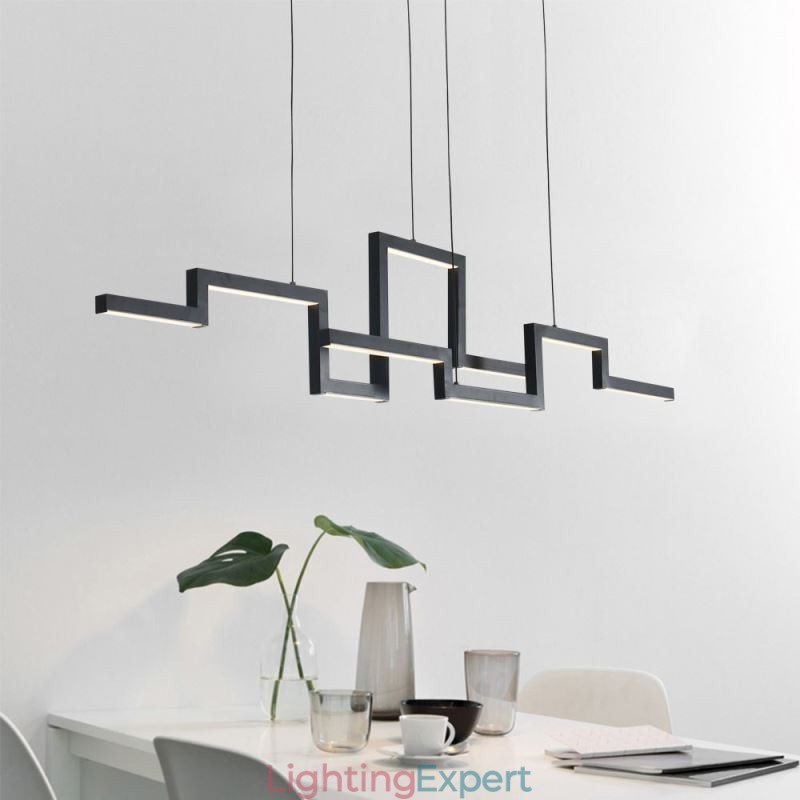 Modern Pendant Light Acrylic Black Chandelier