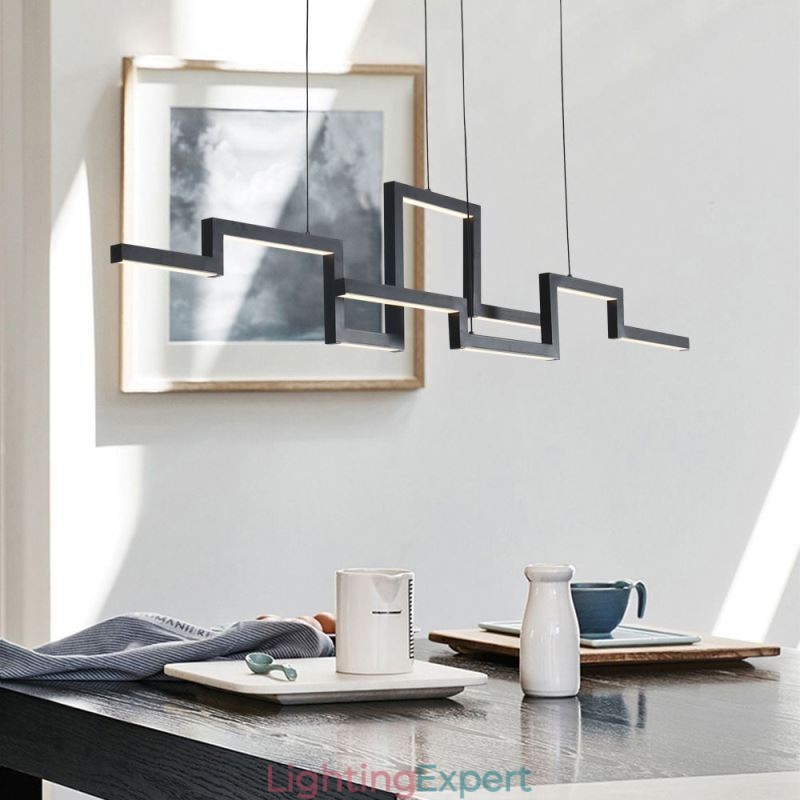Modern Pendant Light Acrylic Black Chandelier