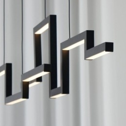 Modern Pendant Light Acrylic Black Chandelier