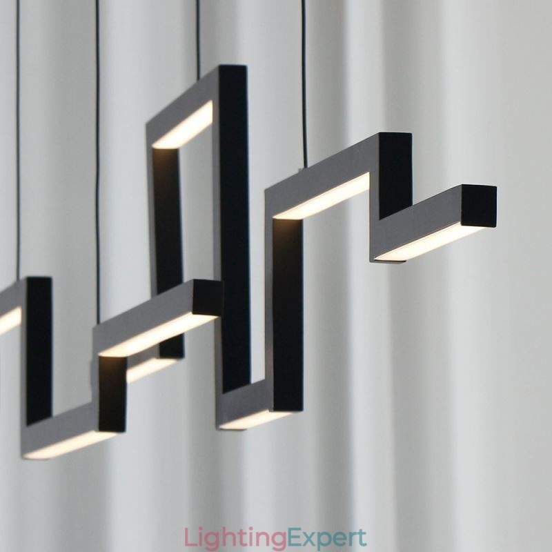 Modern Pendant Light Acrylic Black Chandelier