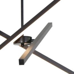 Modern Pendant Light Dimmable Black Strip Lamp