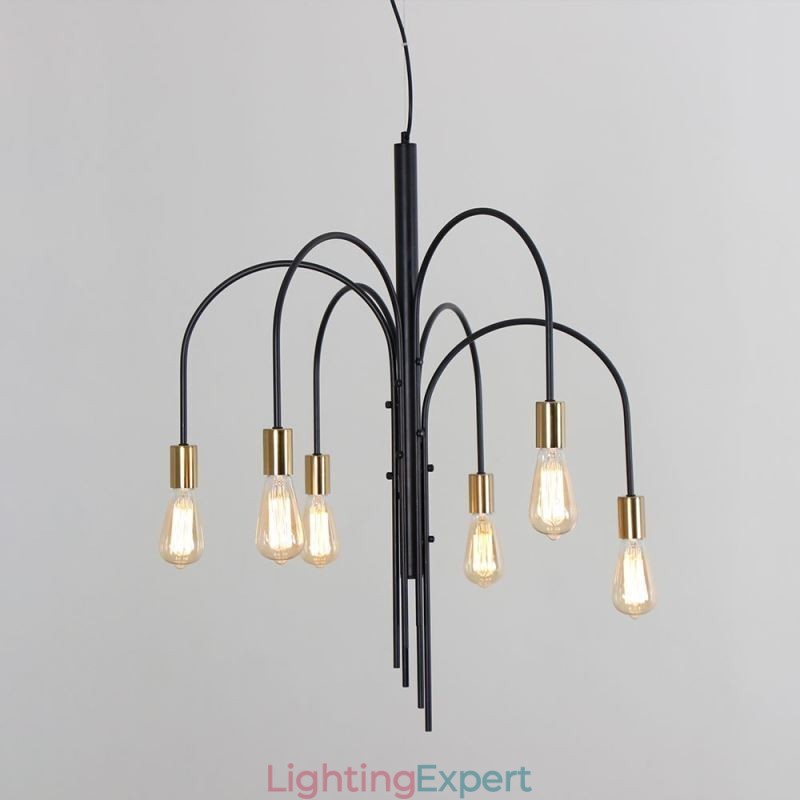 Modern Iron Chandelier Simple Iron Pendant Light