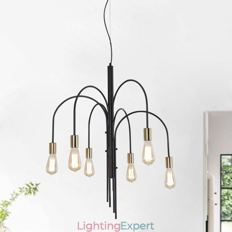 Modern Iron Chandelier Simple Iron Pendant Light