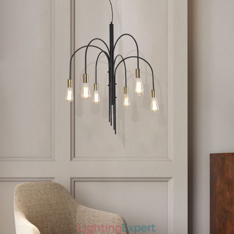 Modern Iron Chandelier Simple Iron Pendant Light