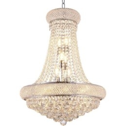 Crown Shaped Chandelier Luxurious Crystal Pendant Light