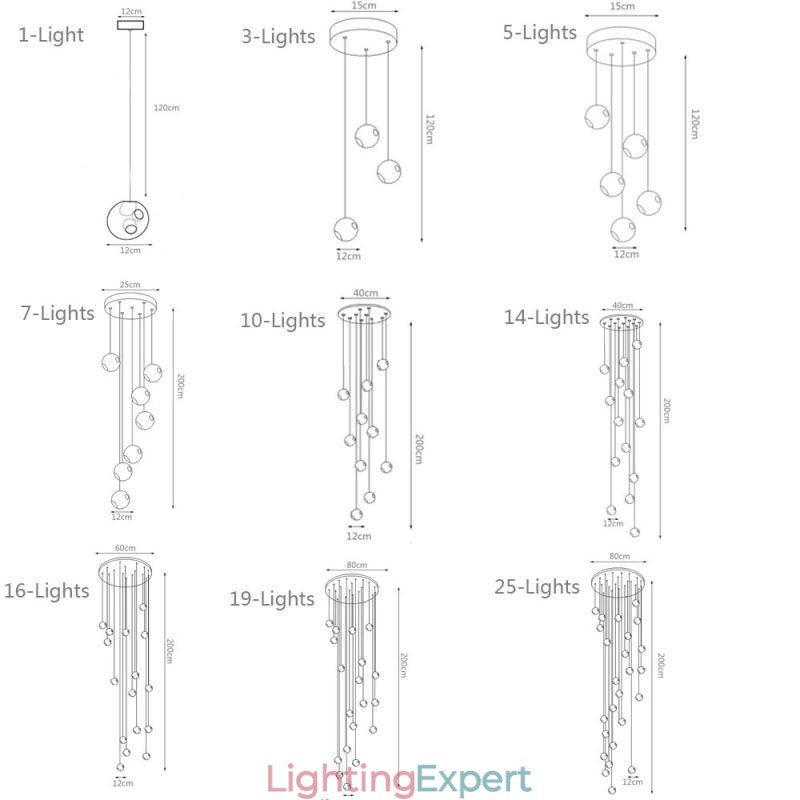 Modern Crystal Ball Pendant Light Colorful Crystal Chandelier (Colorful Style Pls Contact Us)