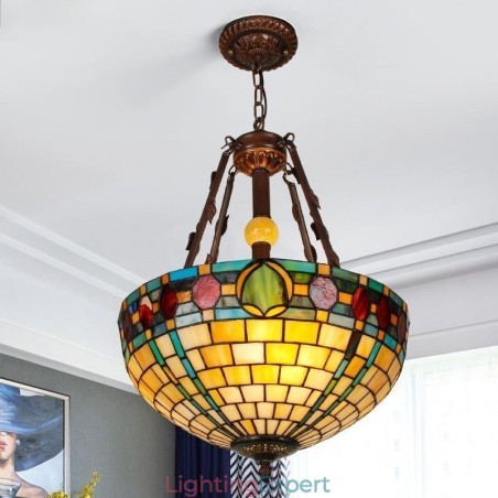 Stained Glass Pendant Light Decorative Hanging Lamp Stained Glass Pendant Light Decorative Hanging Lamp