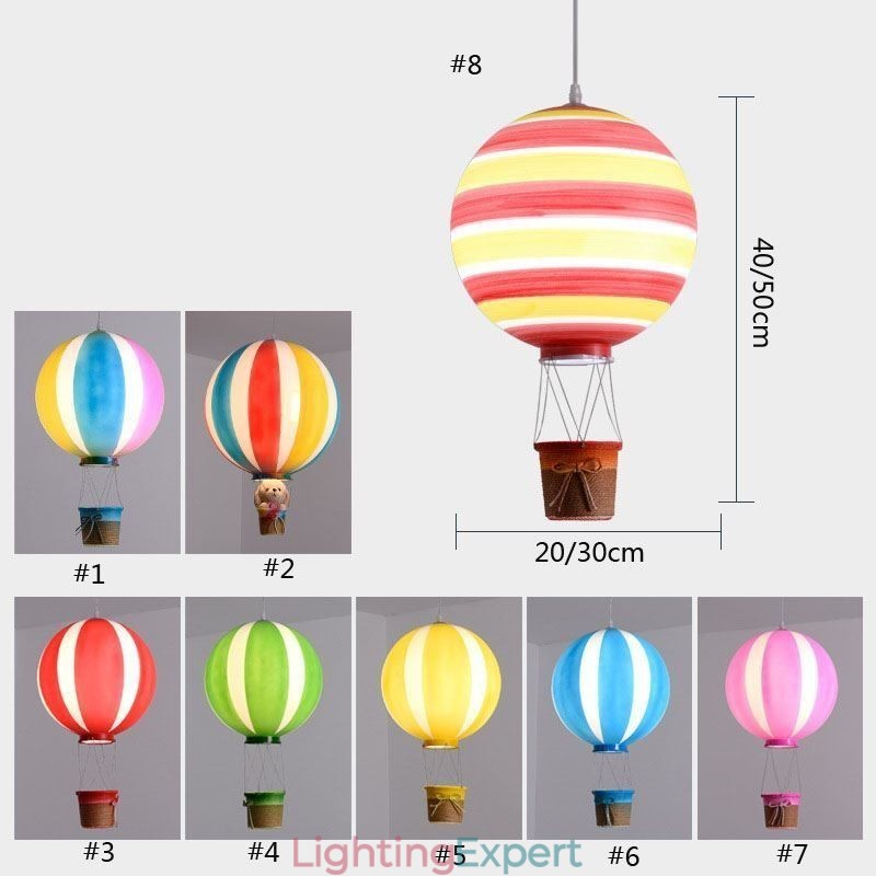 Colorful Hot Air Balloon Pendant Light Acrylic Decoration Light
