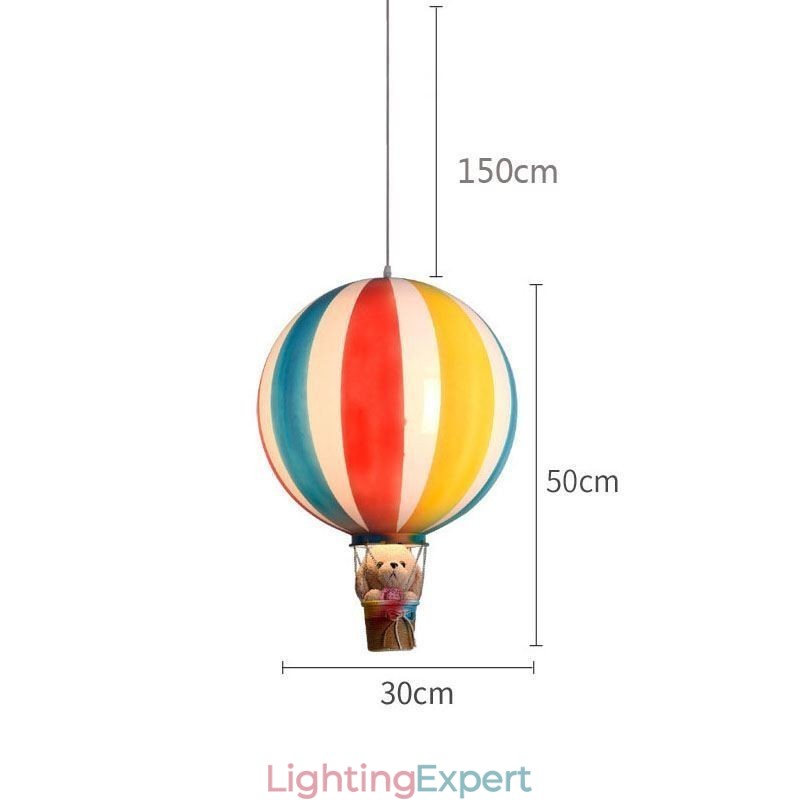 Colorful Hot Air Balloon Pendant Light Acrylic Decoration Light
