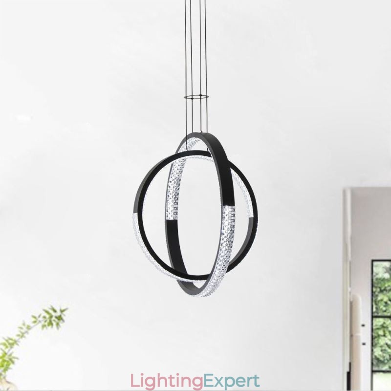 Modern Chandelier 2 Rings Pendant Lighting Dining