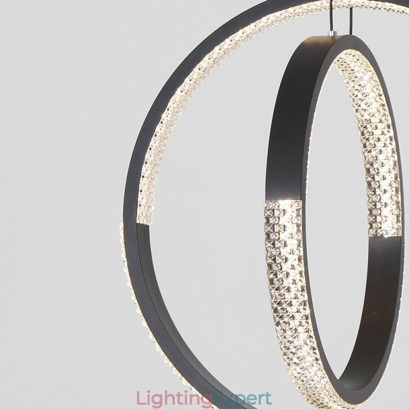 Modern Chandelier 2 Rings Pendant Lighting Dining