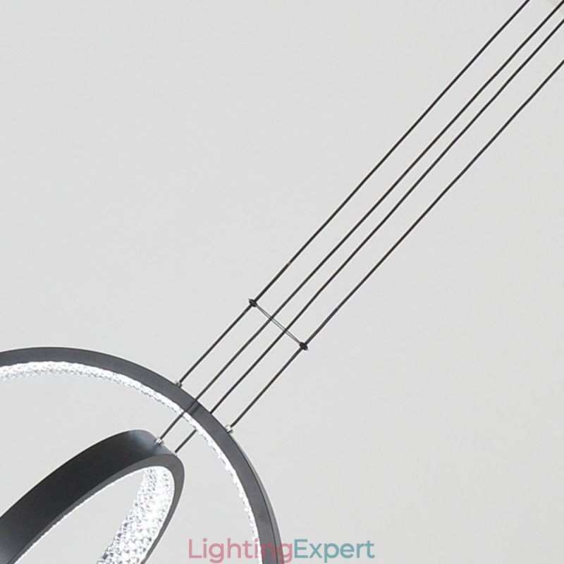 Modern Chandelier 2 Rings Pendant Lighting Dining