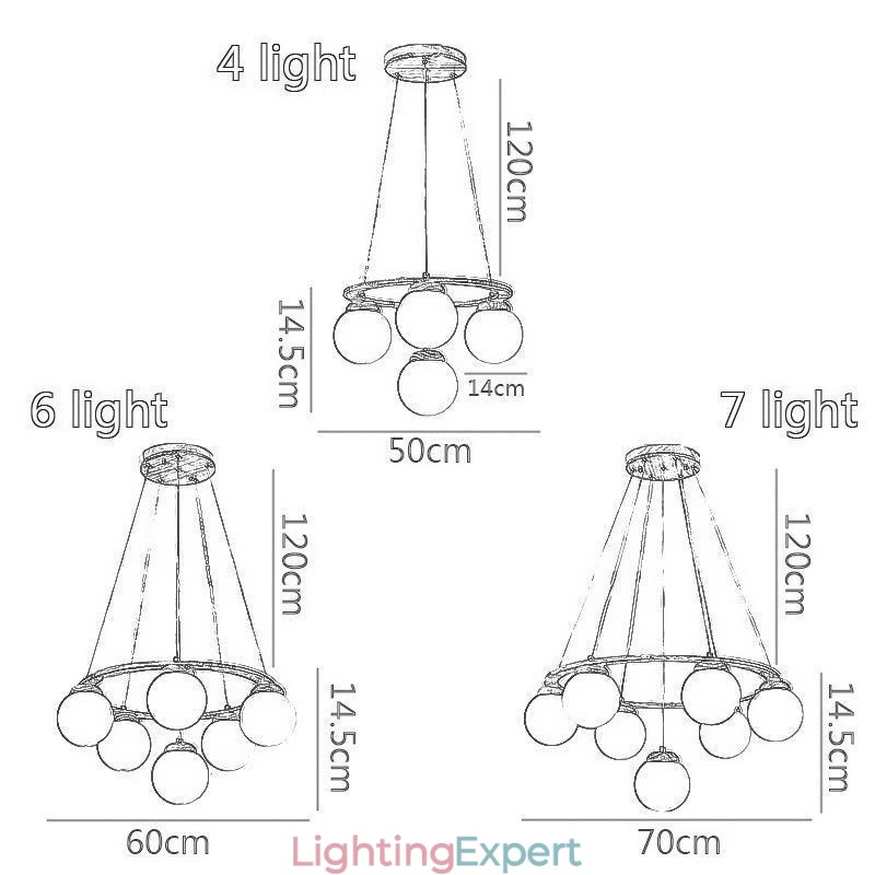 Japanese Wood Chandelier Molecule Pendant Light