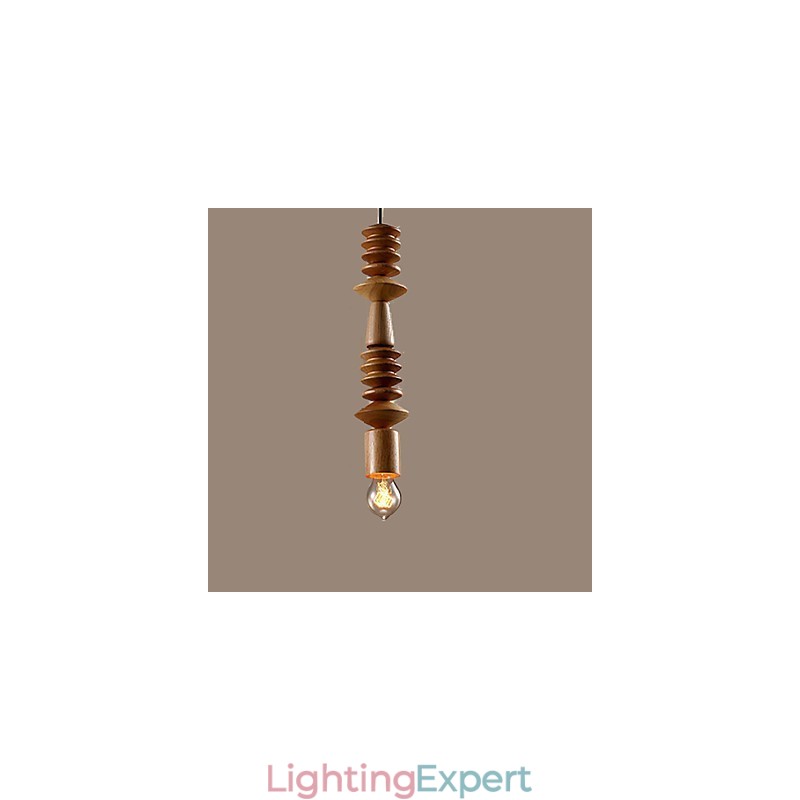 Chandelier Mini Style Traditional Classic Wood Bamboo