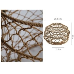Modern Pastoral Pendant Light Creative Rattan Hanging Light With Foldable Lampshade