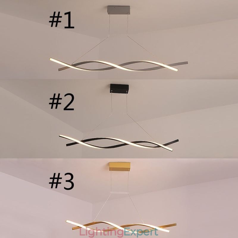 Modern Pendant Light Twist Design Hanging Lamp Dining