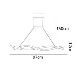Modern Pendant Light Twist Design Hanging Lamp Dining