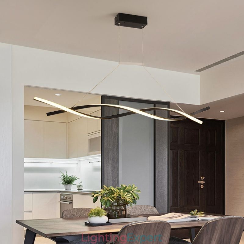 Modern Pendant Light Twist Design Hanging Lamp Dining