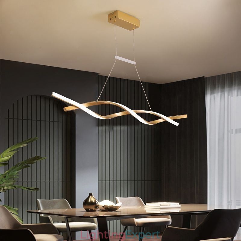 Modern Pendant Light Twist Design Hanging Lamp Dining