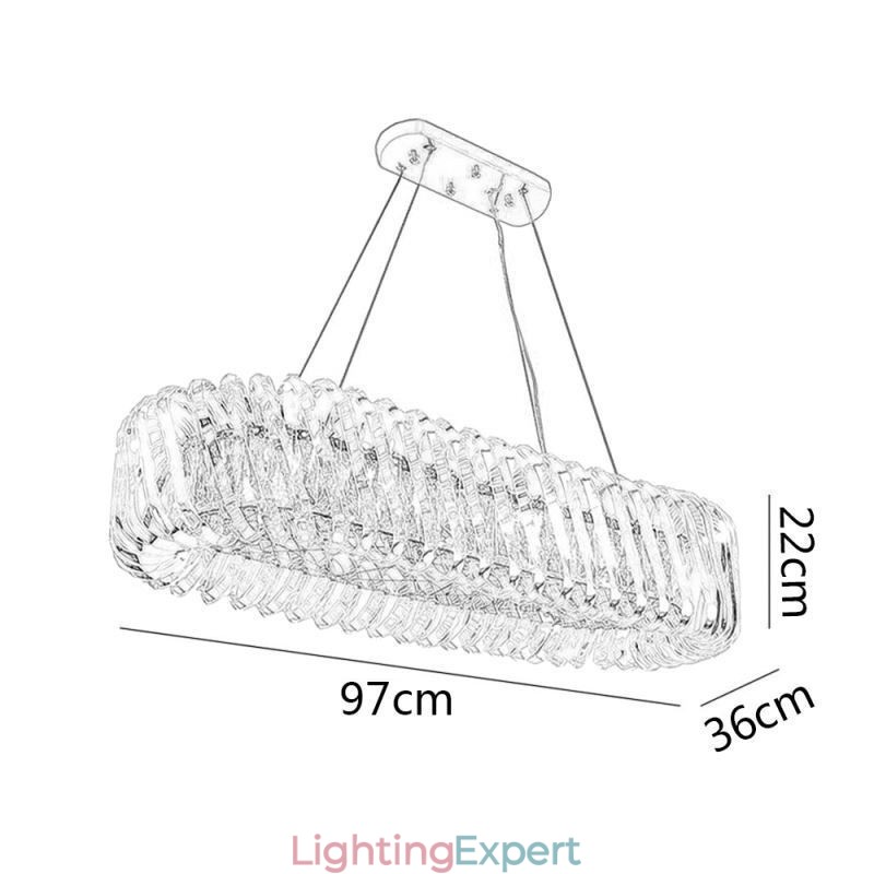 Luxury Glass Pendant Light European Style Chandelier