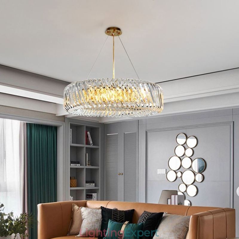 European Pendant Light Round Glass Decoration Hanging Lamp