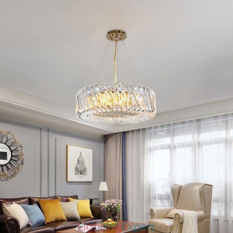 European Pendant Light Round Glass Decoration Hanging Lamp