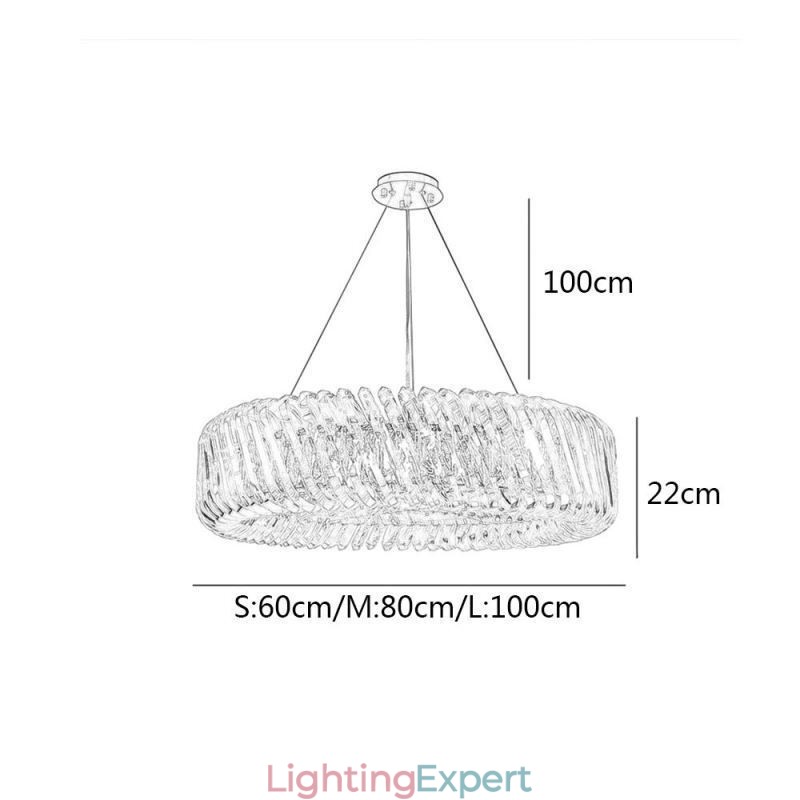 European Pendant Light Round Glass Decoration Hanging Lamp
