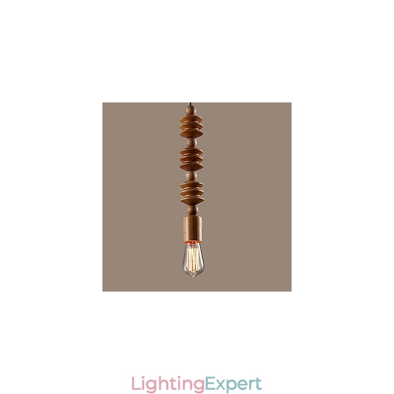 Chandelier Mini Style Traditional Classic Wood Bamboo