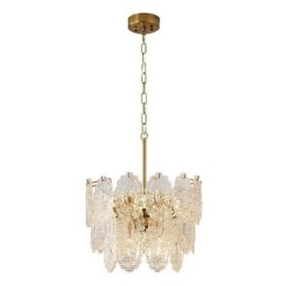 Modern Glass Pendant Light Decoration Bronze Gold Chandelier