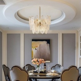 Modern Glass Pendant Light Decoration Bronze Gold Chandelier