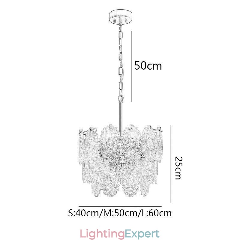 Modern Glass Pendant Light Decoration Bronze Gold Chandelier