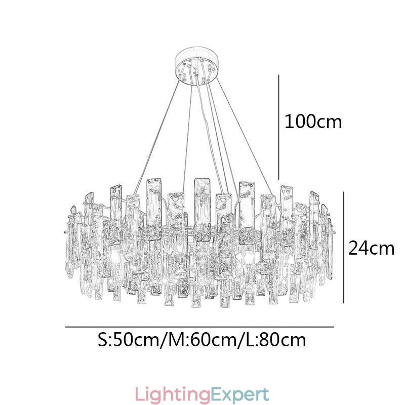 Luxury Glass Chandelier European Style Pendant Light