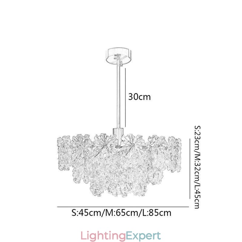 Luxury Pendant Light Home Décor Glass Chandelier Living