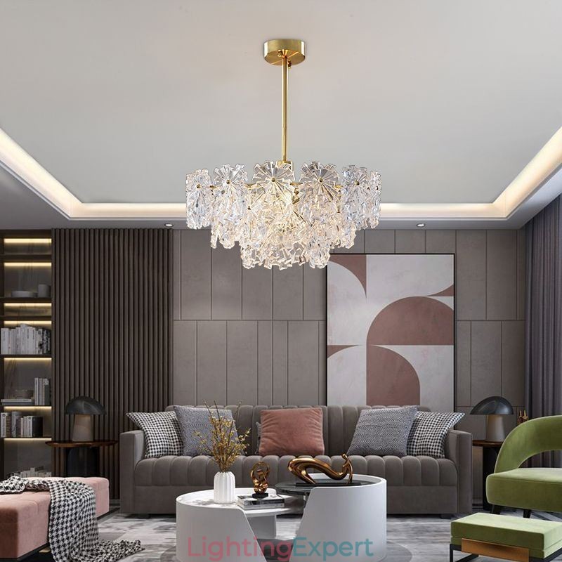 Luxury Pendant Light Home Décor Glass Chandelier Living