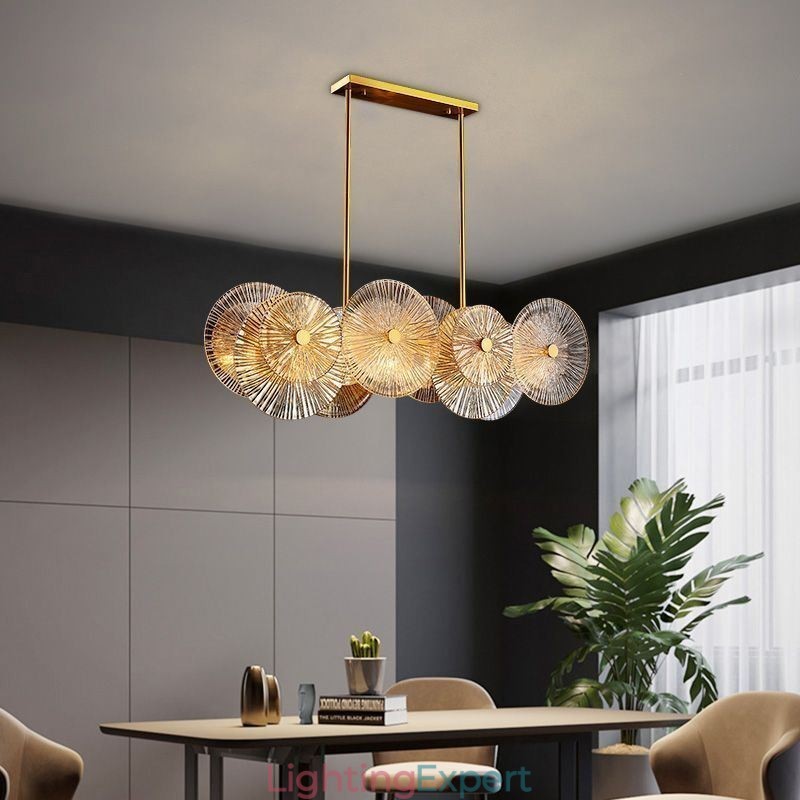 Modern Spark Disc Chandelier Firework Glass Pendant Lamp Home Decor Lighting