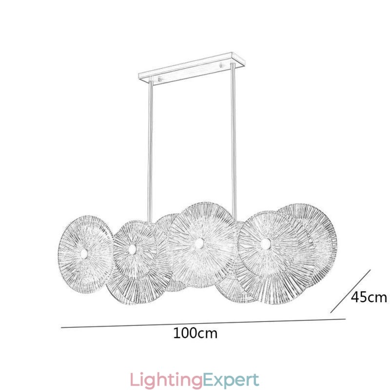 Modern Spark Disc Chandelier Firework Glass Pendant Lamp Home Decor Lighting